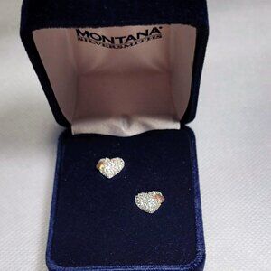 Montana Silversmiths Pave Two-Tone Stud Earrings